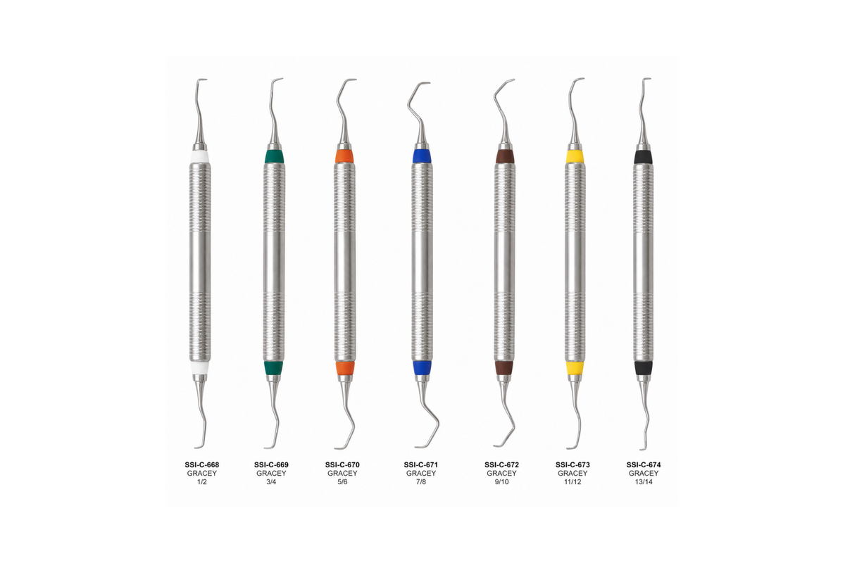 Komfort Gracey Curettes with color marking