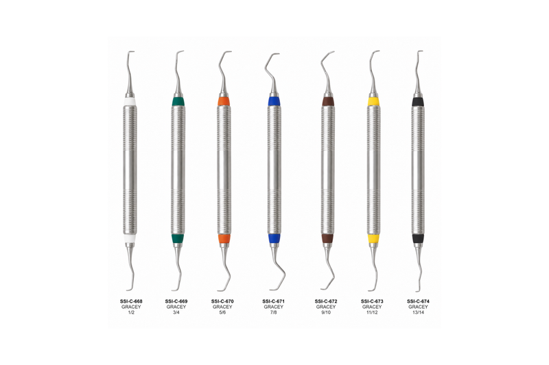 Komfort Gracey Curettes with color marking